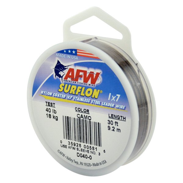 AFW Surflon Camo Nylon Coated 1x7 Wire 